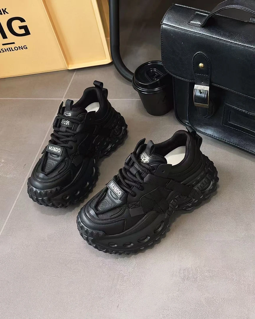 0168 春季新款女士厚底老爹鞋女生上班休闲超轻