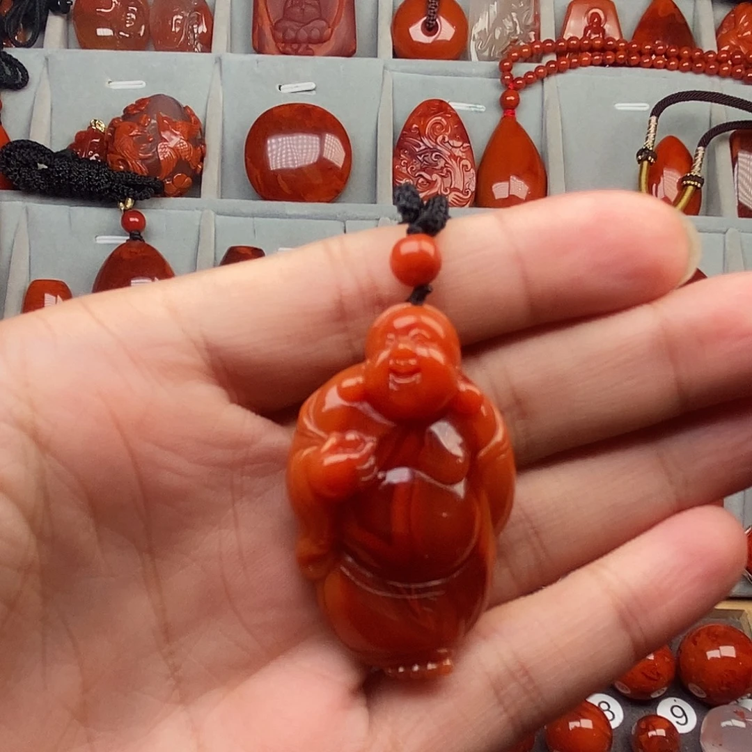 南红玛瑙未镶嵌吊坠(不含链)