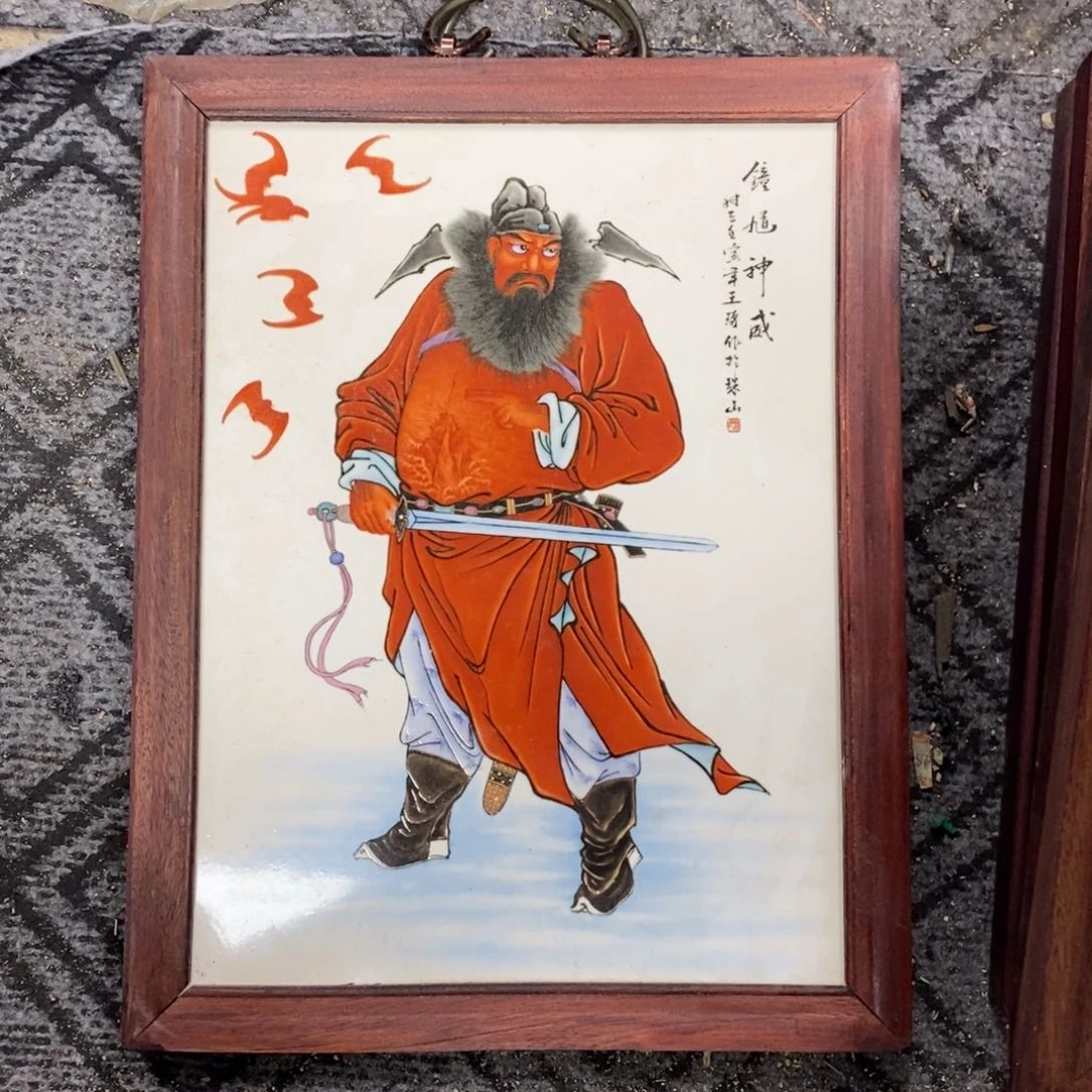 瓷片37*28 景德镇瓷板画柴窑烧制