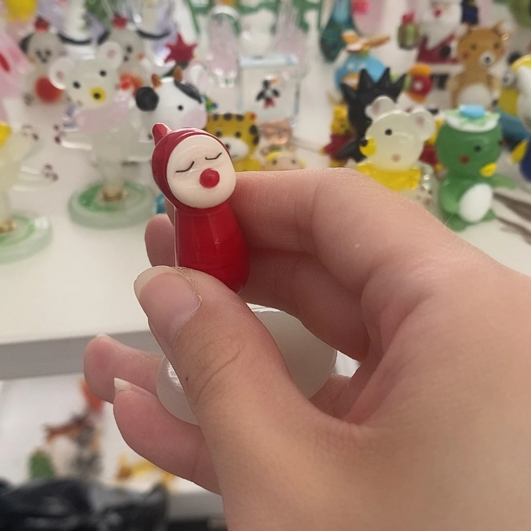 琉璃手工艺品阿**娘旋转小红帽