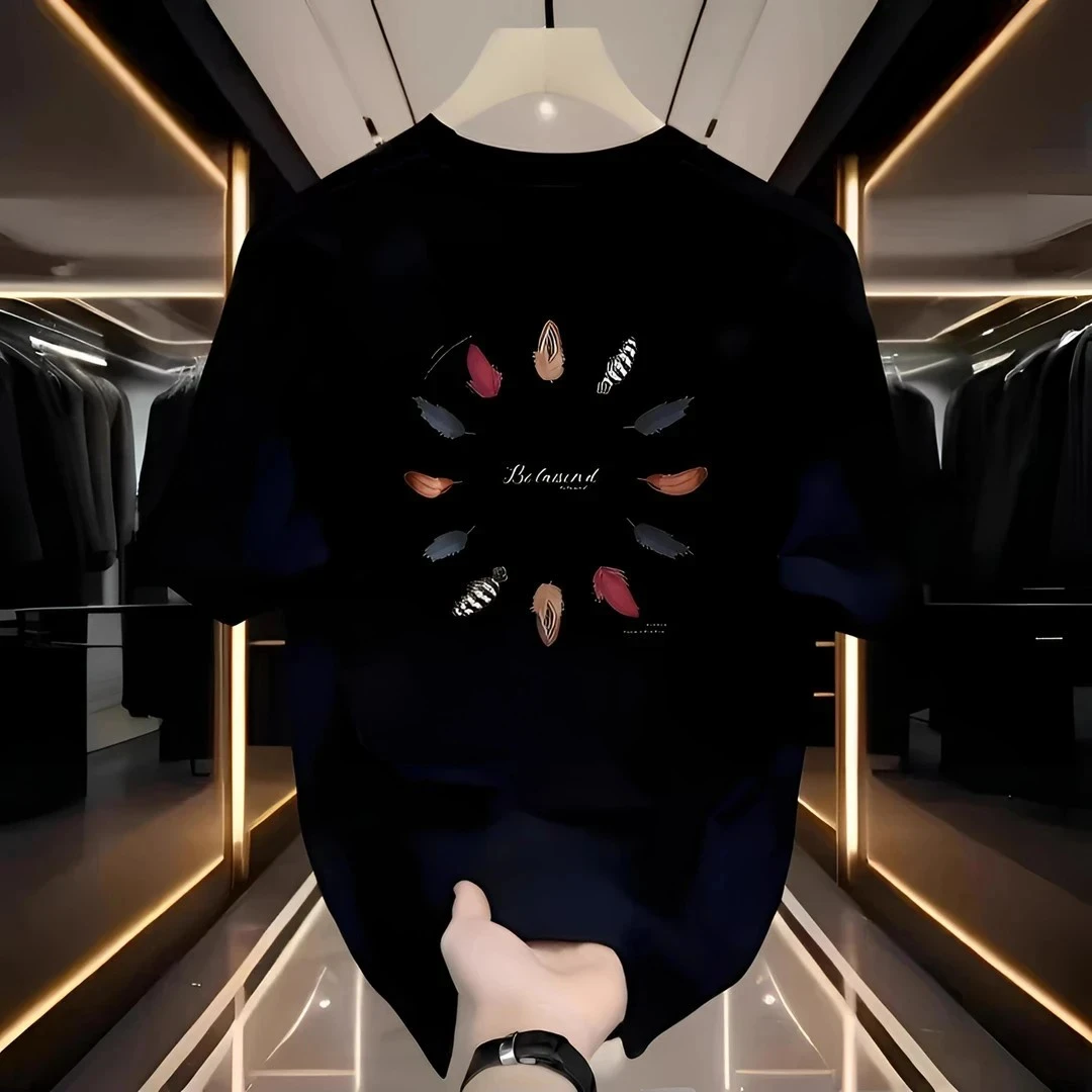 仓石一树潮流重磅纯棉男士短袖T恤潮牌2025夏季新款宽松休闲上衣t