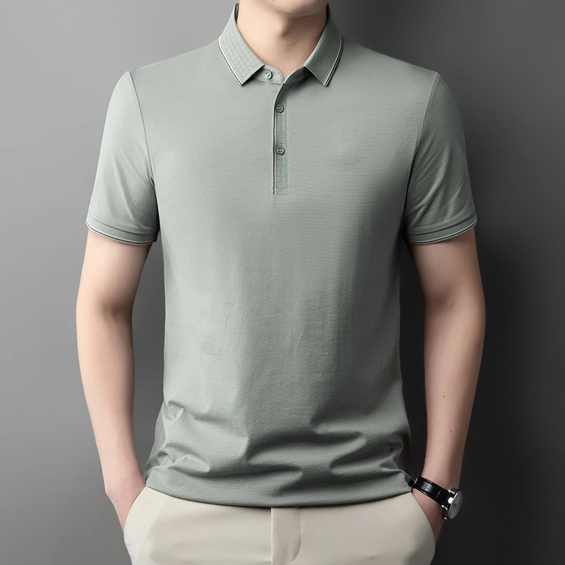 皮尔卡丹短袖POLO衫男士2025夏季新款休闲百搭亲肤透气翻领T恤男