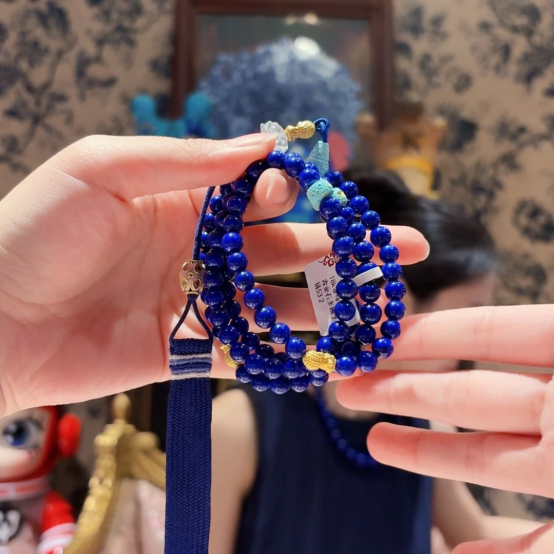 青金石未镶嵌颈饰