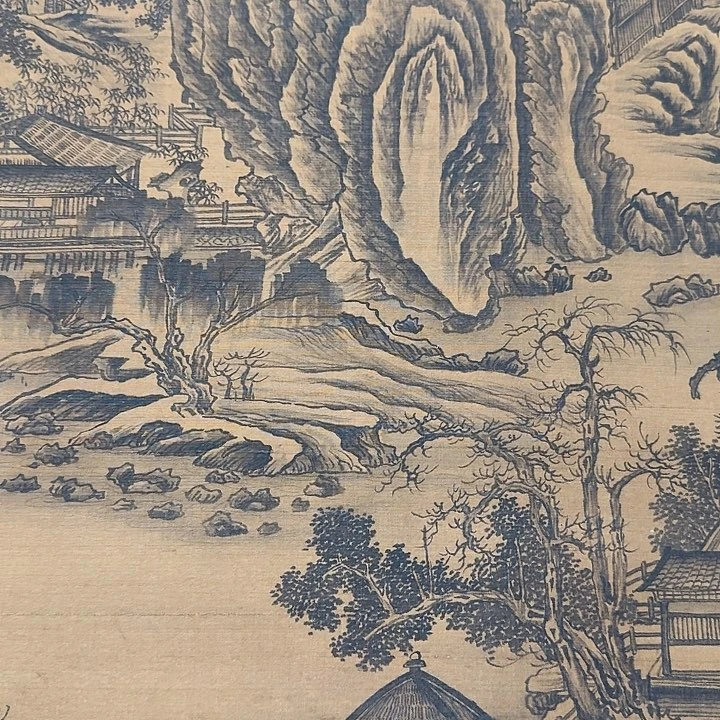 苏**焰山水图，山水图挂画