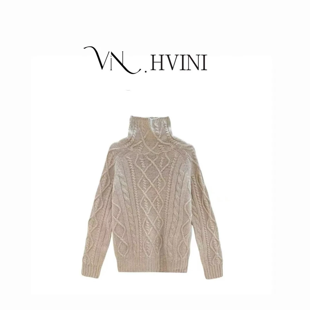 【暖序漫针】2025冬季新款时尚休闲打底立领毛衣H6377