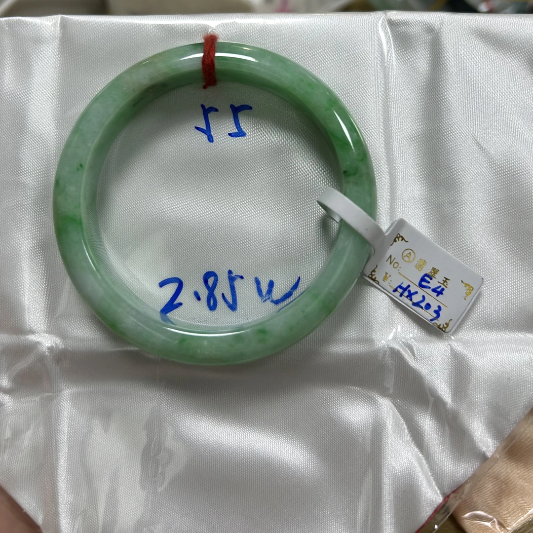 缅甸天然A货翡翠手镯HX203-55M
