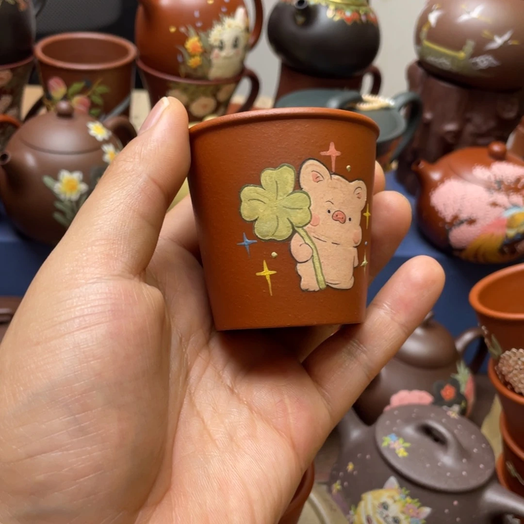 茶杯紫泥紫砂主人杯80cc