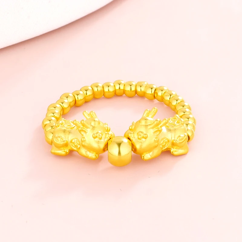 【小蔓专享】足金999饰品 双貔貅配件 BP 5177