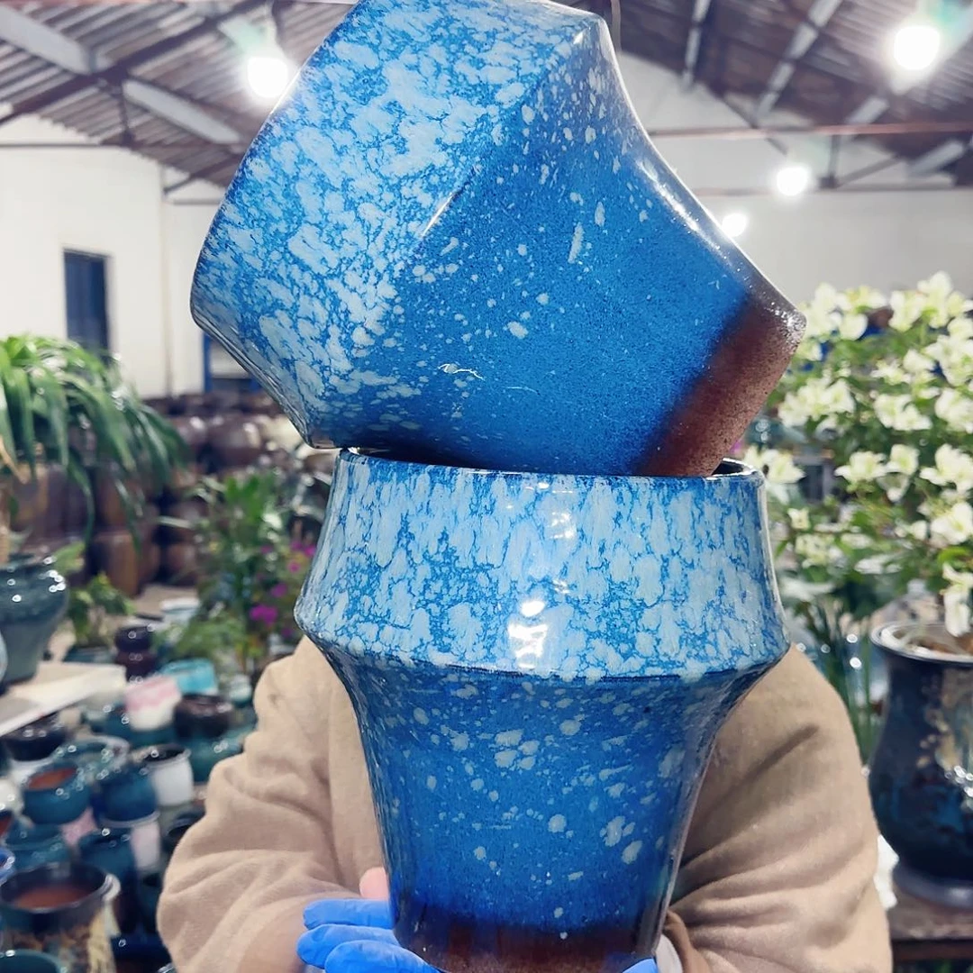 紫砂花盆高22口18