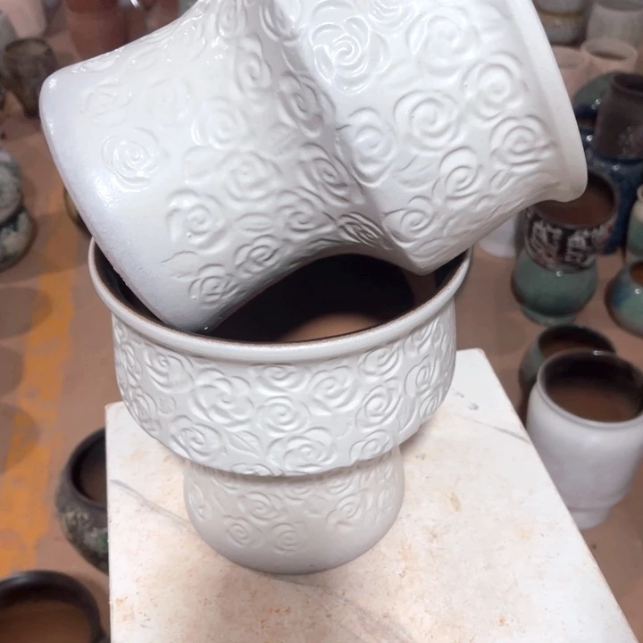 紫砂花盆口径20高度21两只正品