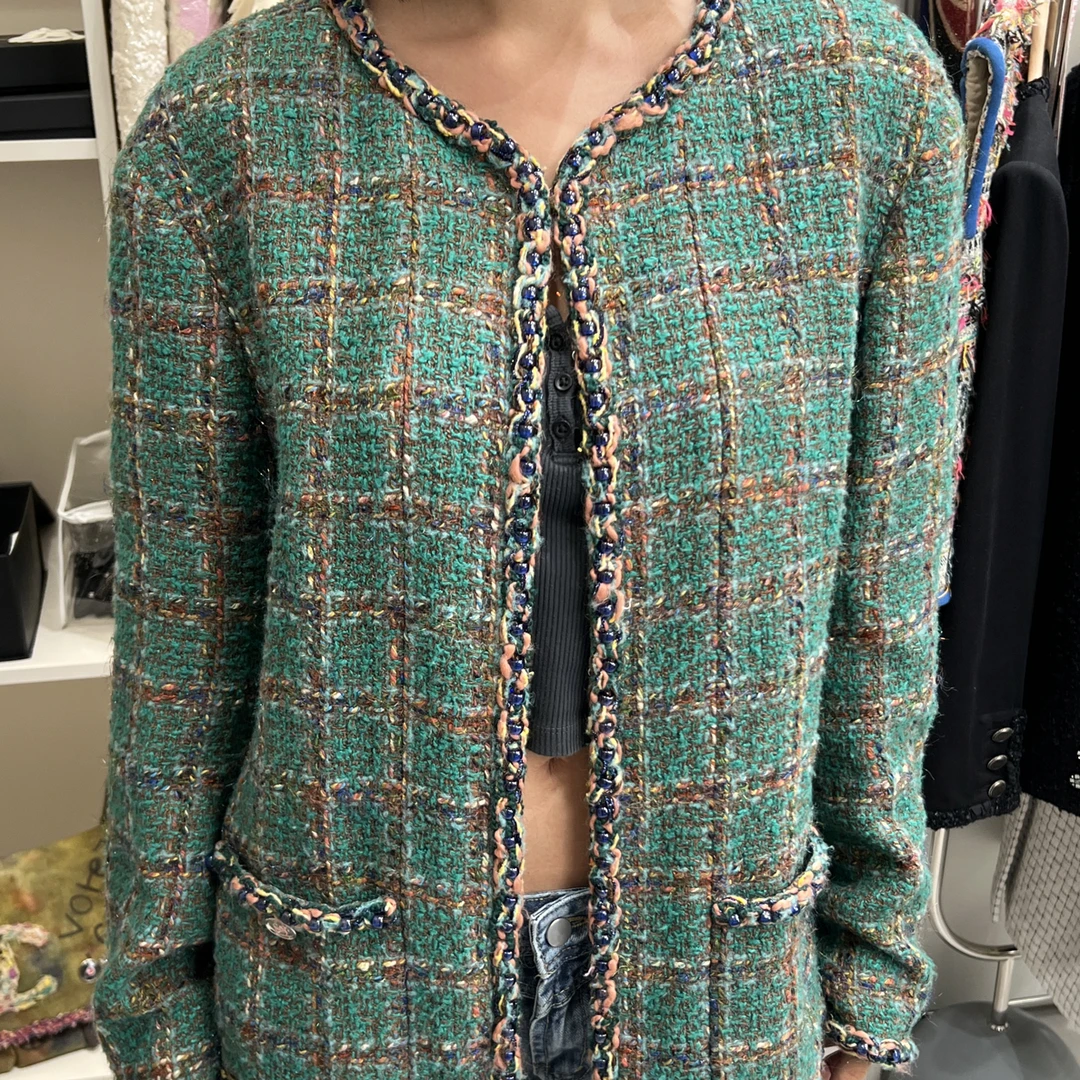99新 Chanel/香奈儿 Chanel 23A 绿外套 99新 44码