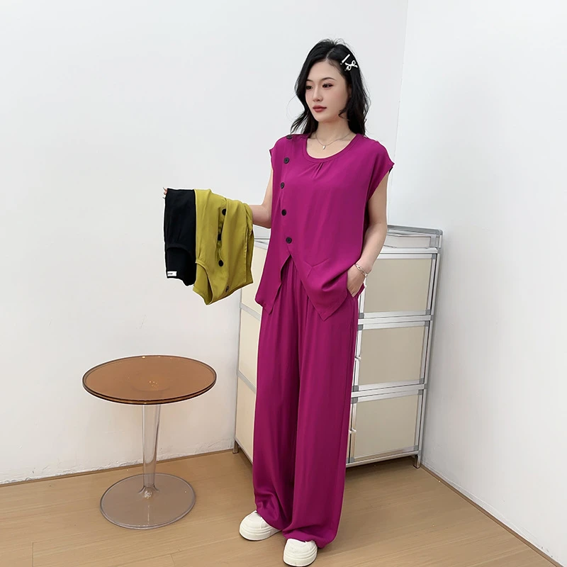 棉绸睡衣女士夏季薄款宽松人造棉短袖家居服套装可外穿大码空调服