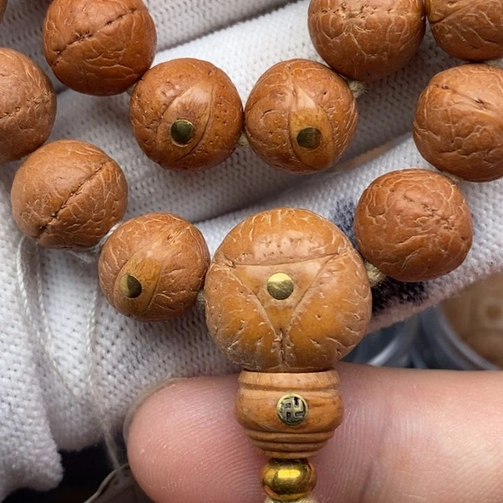 凤眼菩提手串福利11.5mm27颗镶嵌铜钉