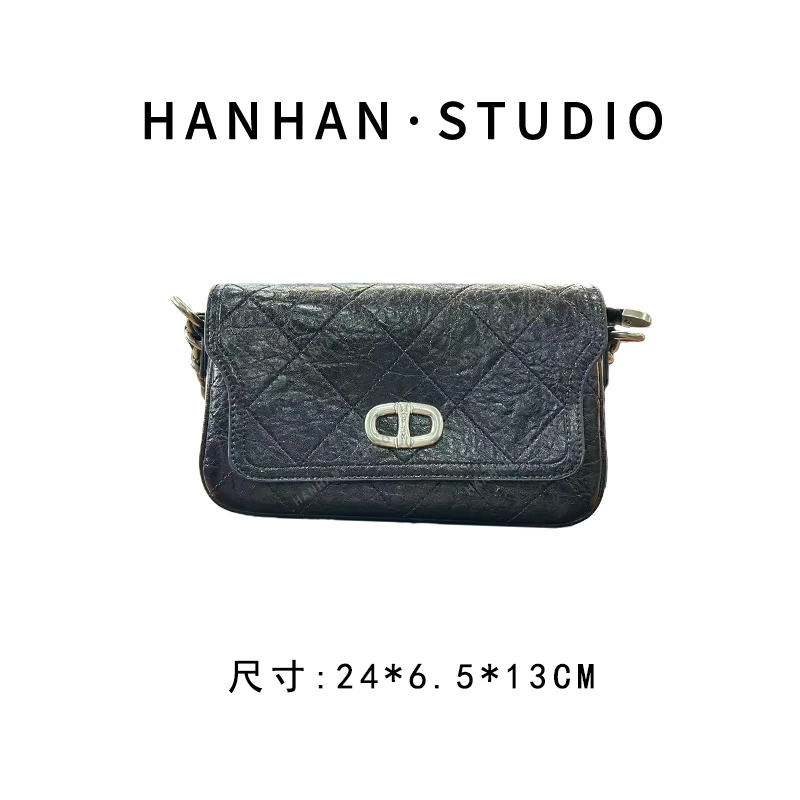 【韩韩甄选】QYX-9519-黑色 轻奢时尚百搭小众单肩腋下女包