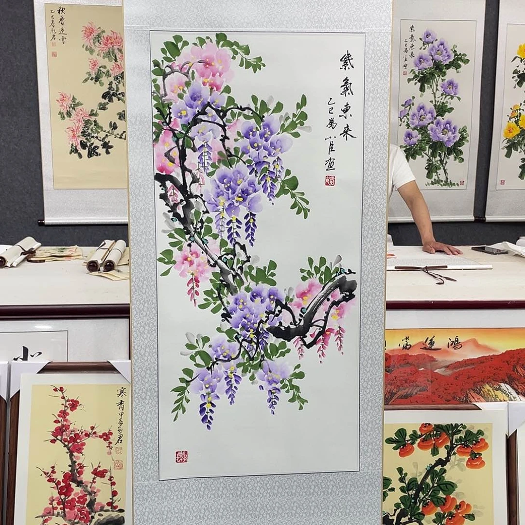 国画手绘手写作品