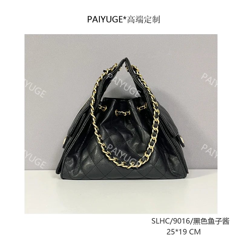 SLHC/9016/黑色鱼子酱 paiyuge高端订制女士单肩斜挎包2363孤品