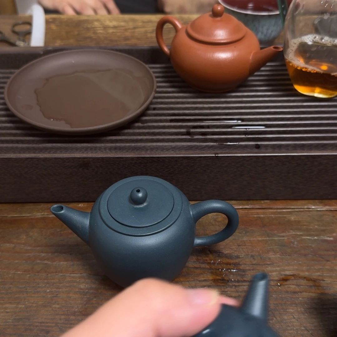 幸***！茶壶紫砂绿苹果牛奶