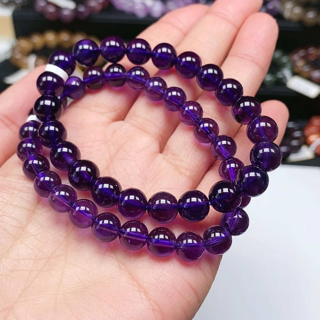 水晶手串未镶嵌?**滢紫水晶