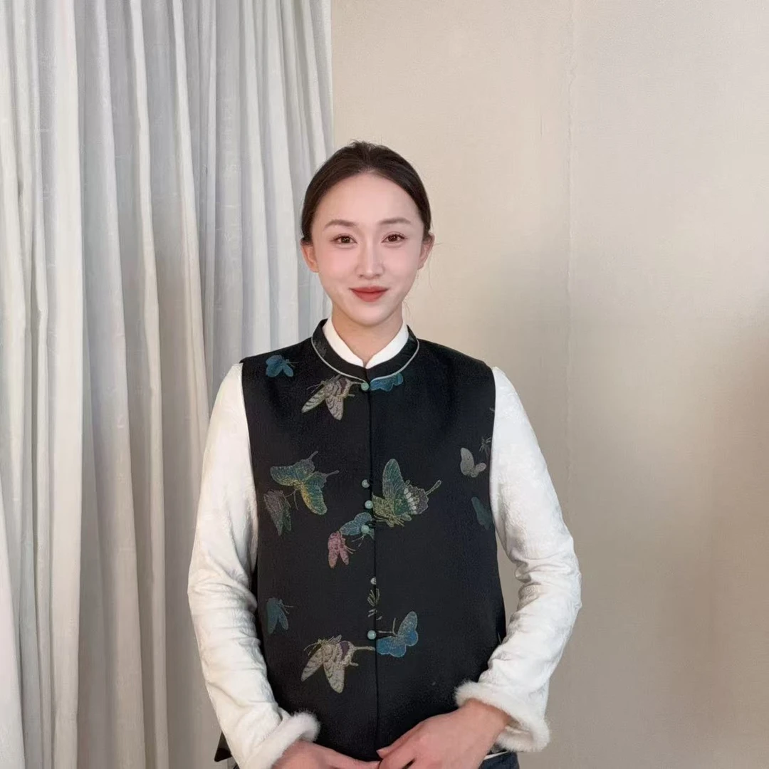 【彩蝶】2025新款国风双面穿宋锦马甲-IWF