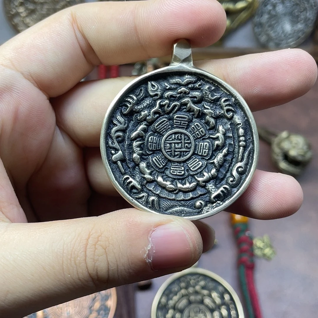 藏传麟甲熊九宫八卦牌