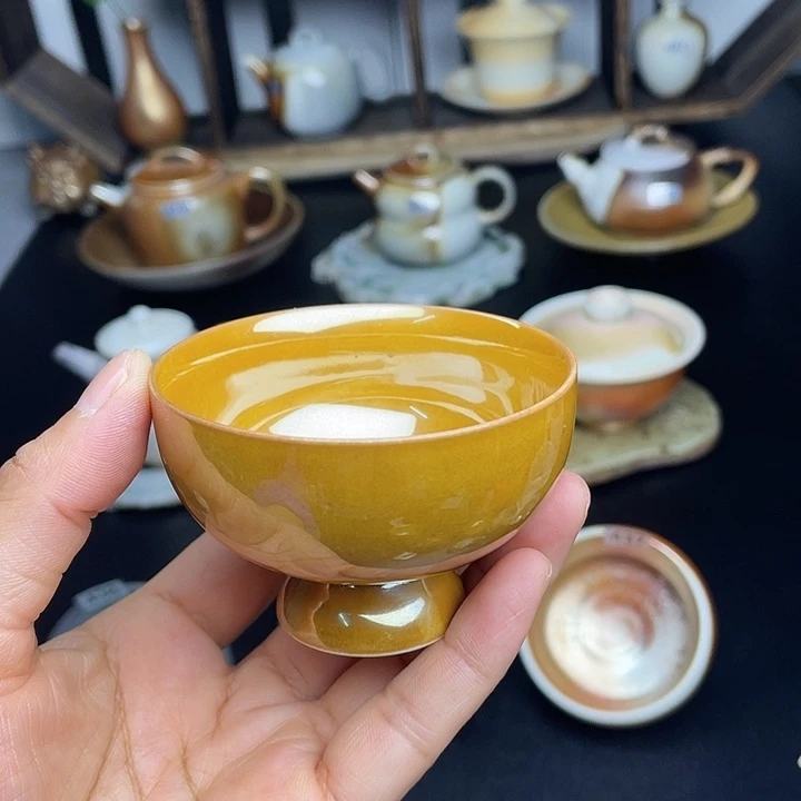 燃薪柴烧茶器志野杯