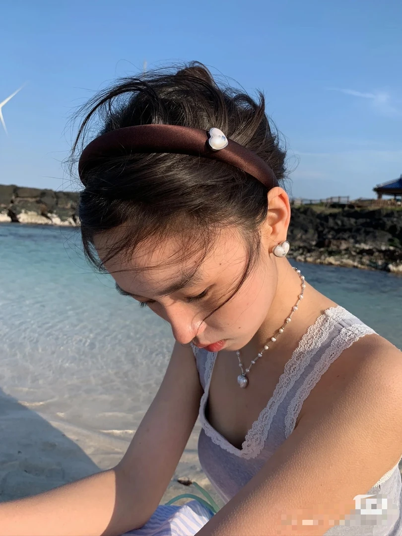 【ta*gi复古鼓鼓真丝高颅顶发箍】缎面珍珠氛围神器