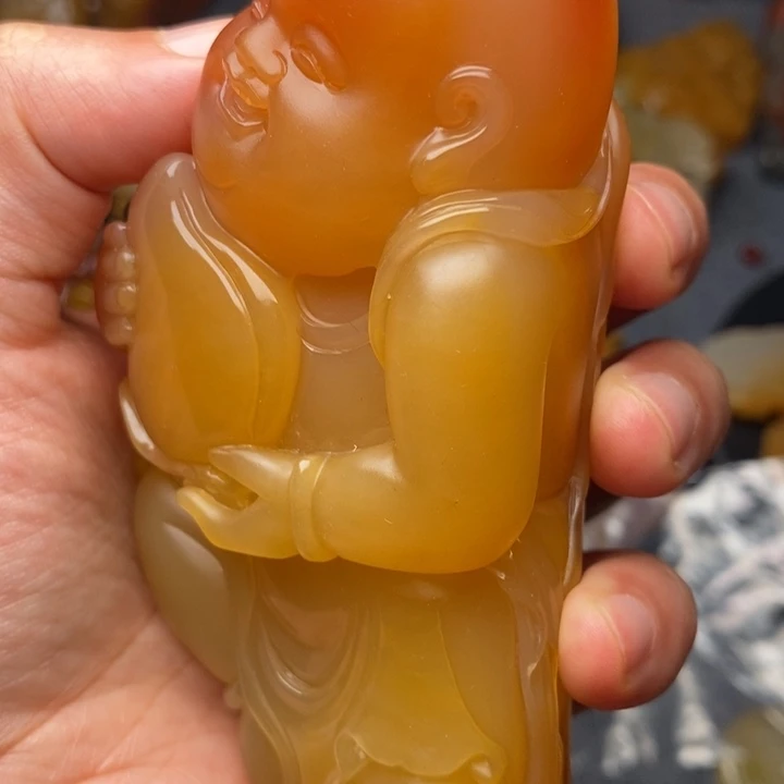 石英质玉（黄龙玉）合金颈饰