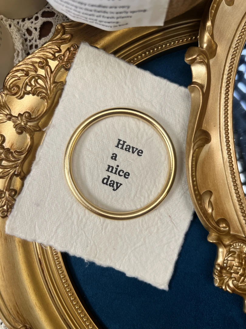 铜合金手镯 铜合金手镯 5mm古法素圈（真空电镀工艺CNC）