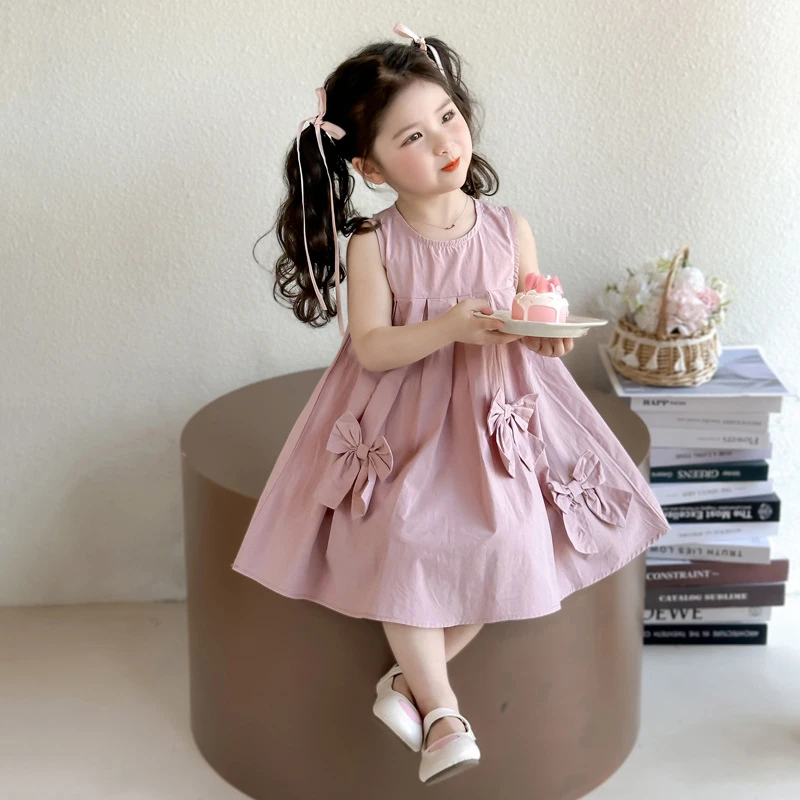 女童连衣裙2025新款夏季儿童洋气时髦背心裙女宝宝公主裙夏装裙子