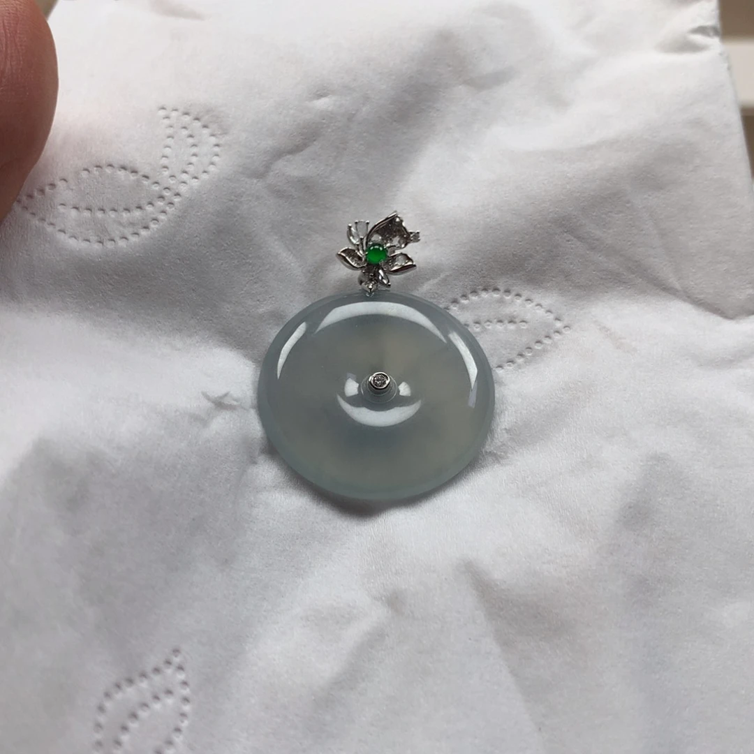 未镶嵌定制翡翠平安扣 净货48 小时j s q q