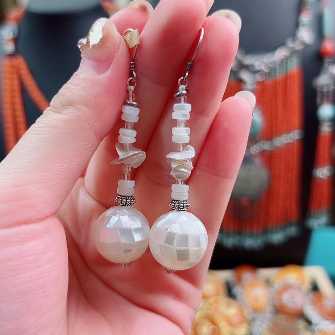 银S925镶嵌耳坠水晶锦象原创设计款式耳环