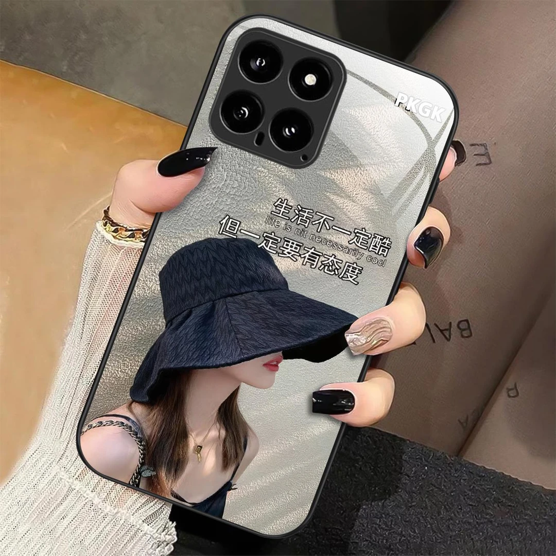 适用【小米14】生活态度液态玻璃手机壳 超薄防摔刮 优雅时尚