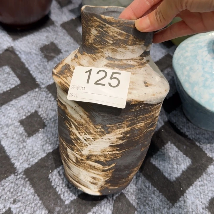 水***晶瓷片景德镇高温花器编码125高23口7默认无孔