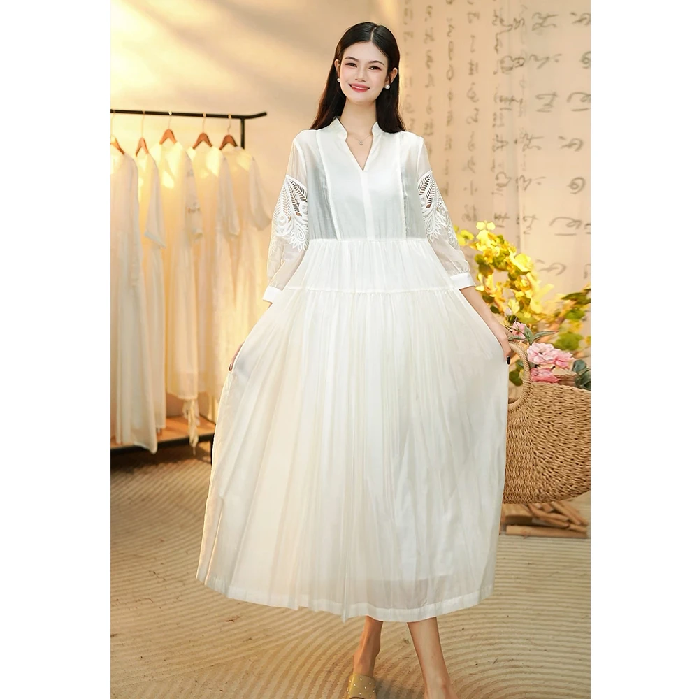 【晴雨原创】国风天丝时尚百搭连衣裙-189475