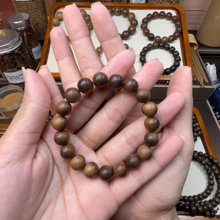 用***5檀香木手串/手链正区老山檀1.0黑肉