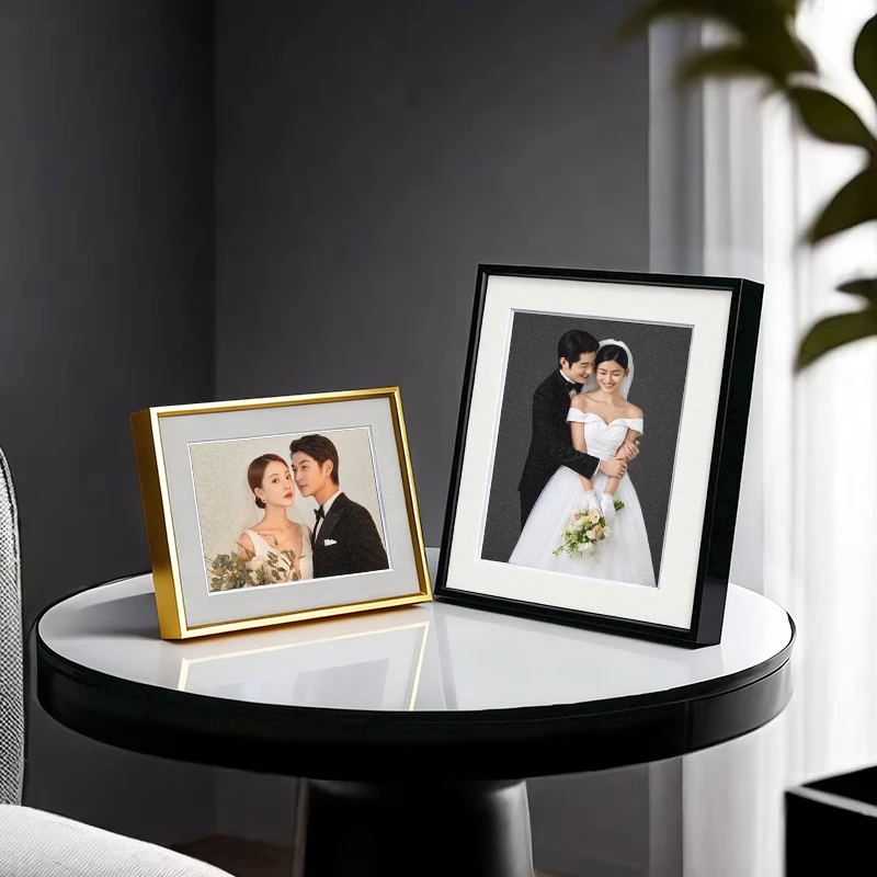 铝合金婚纱照相框摆台照片定制结婚照高级感洗照片做成画框相册