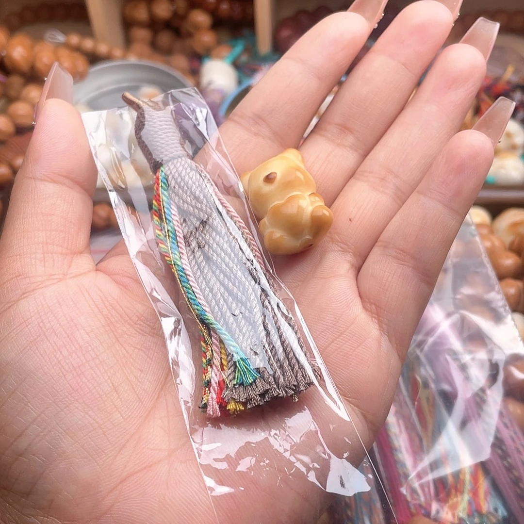 村***胖猴头核桃手串小熊和流苏