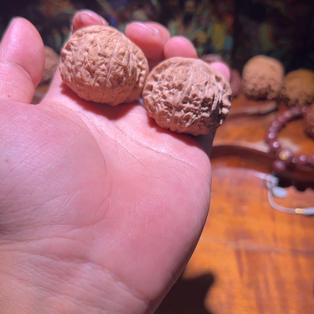 把件文玩核桃41全品南瓜墩一对，特别板正，毕业入门