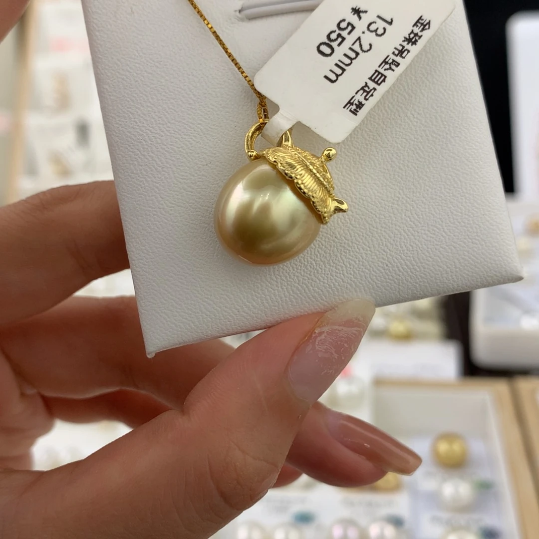 银S925镶嵌吊坠海水珍珠