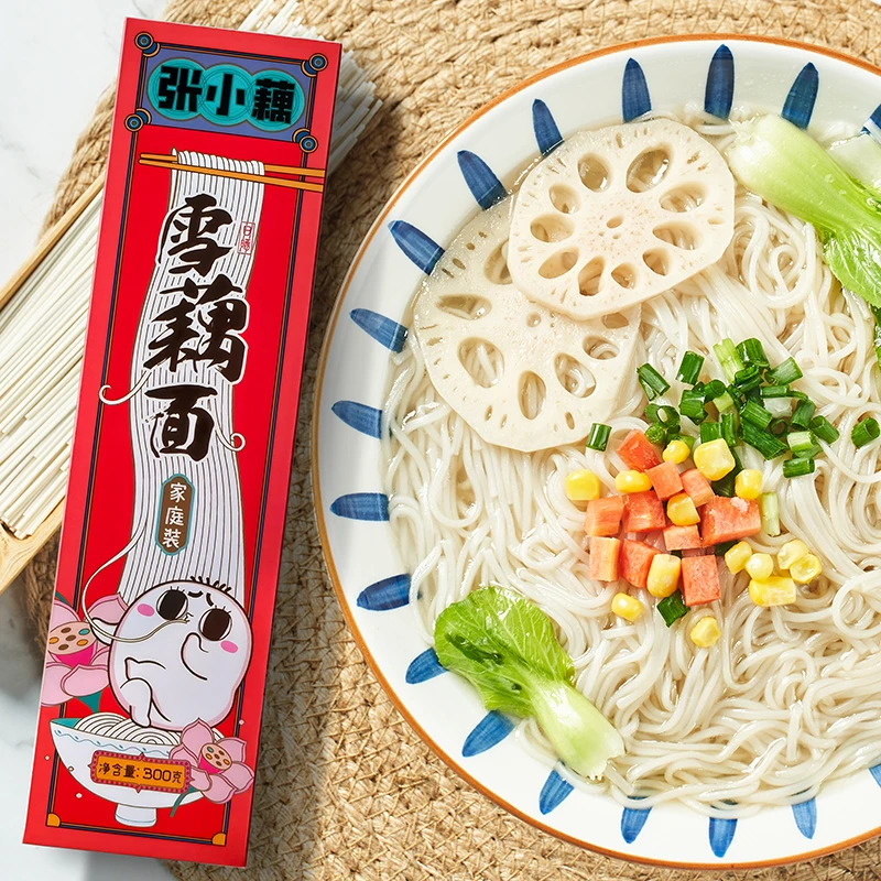 【工厂直发】张小藕有机雪藕面家庭款0盐爽滑清甜健康营养小麦挂面