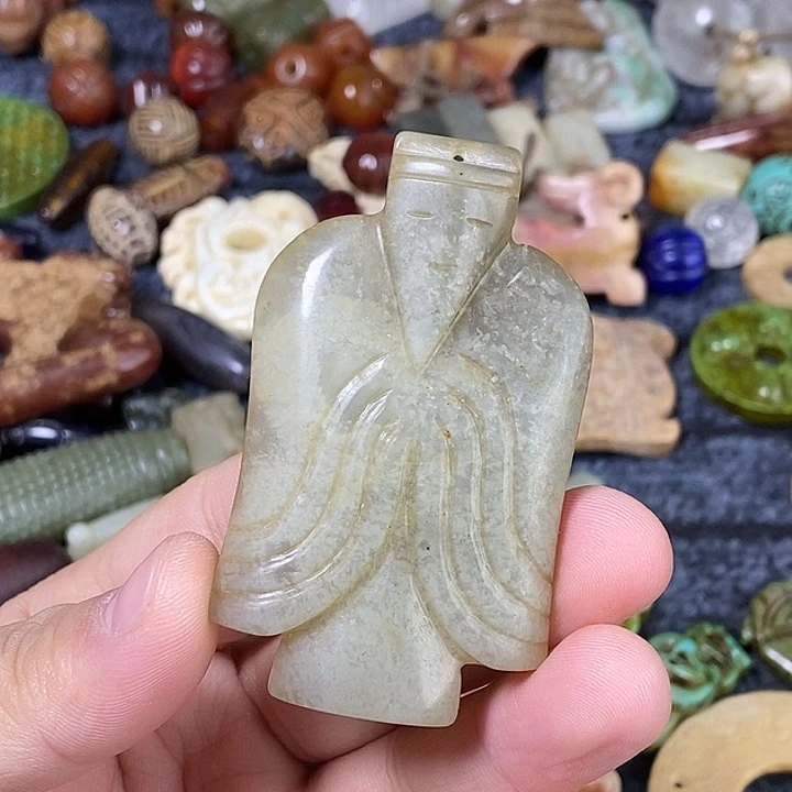 和田玉未镶嵌颈饰45