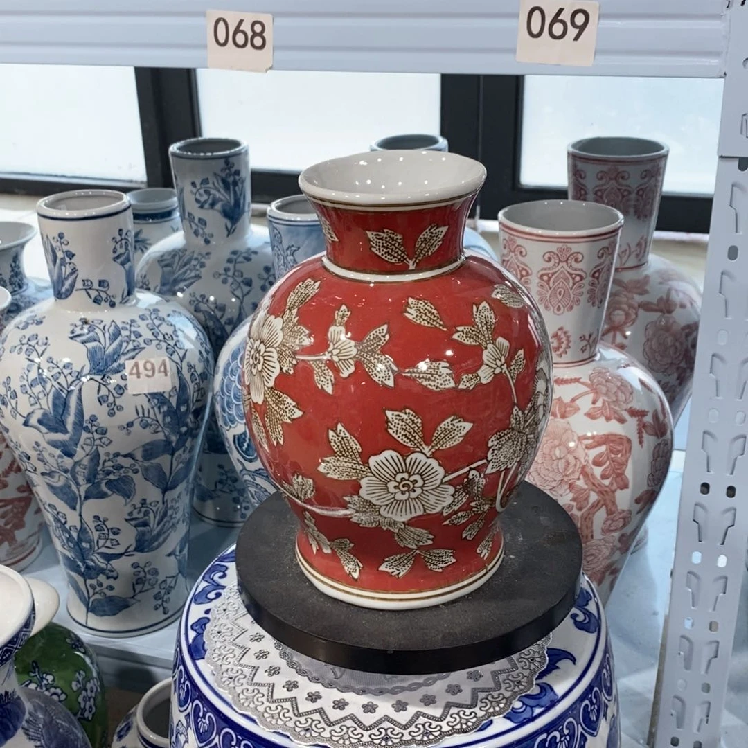 【闪购商品】摆件石榴花瓶摆件高度23