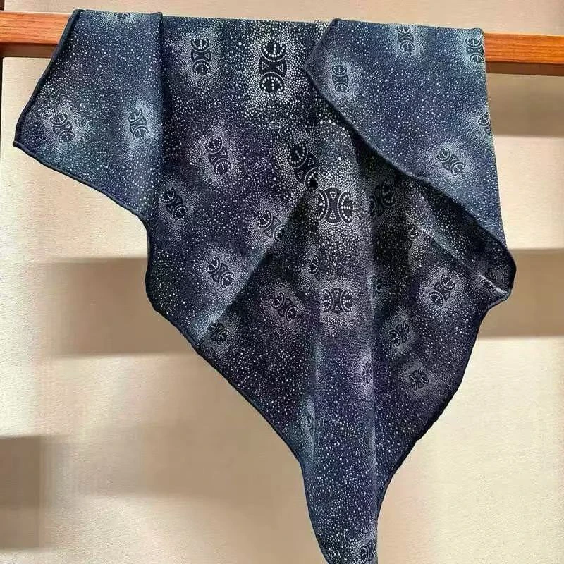 桑蚕丝羊毛【星空凯旋】经典70方巾SMH-00018