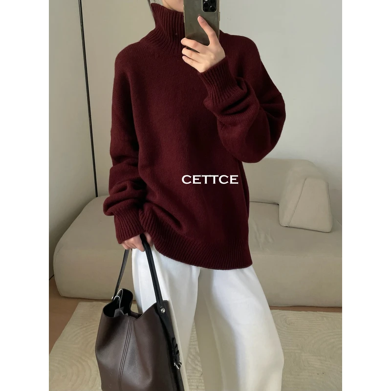 CETTCE 现货 &Daughter 英国小众高领吉朗羔羊毛针织毛衣 Balla