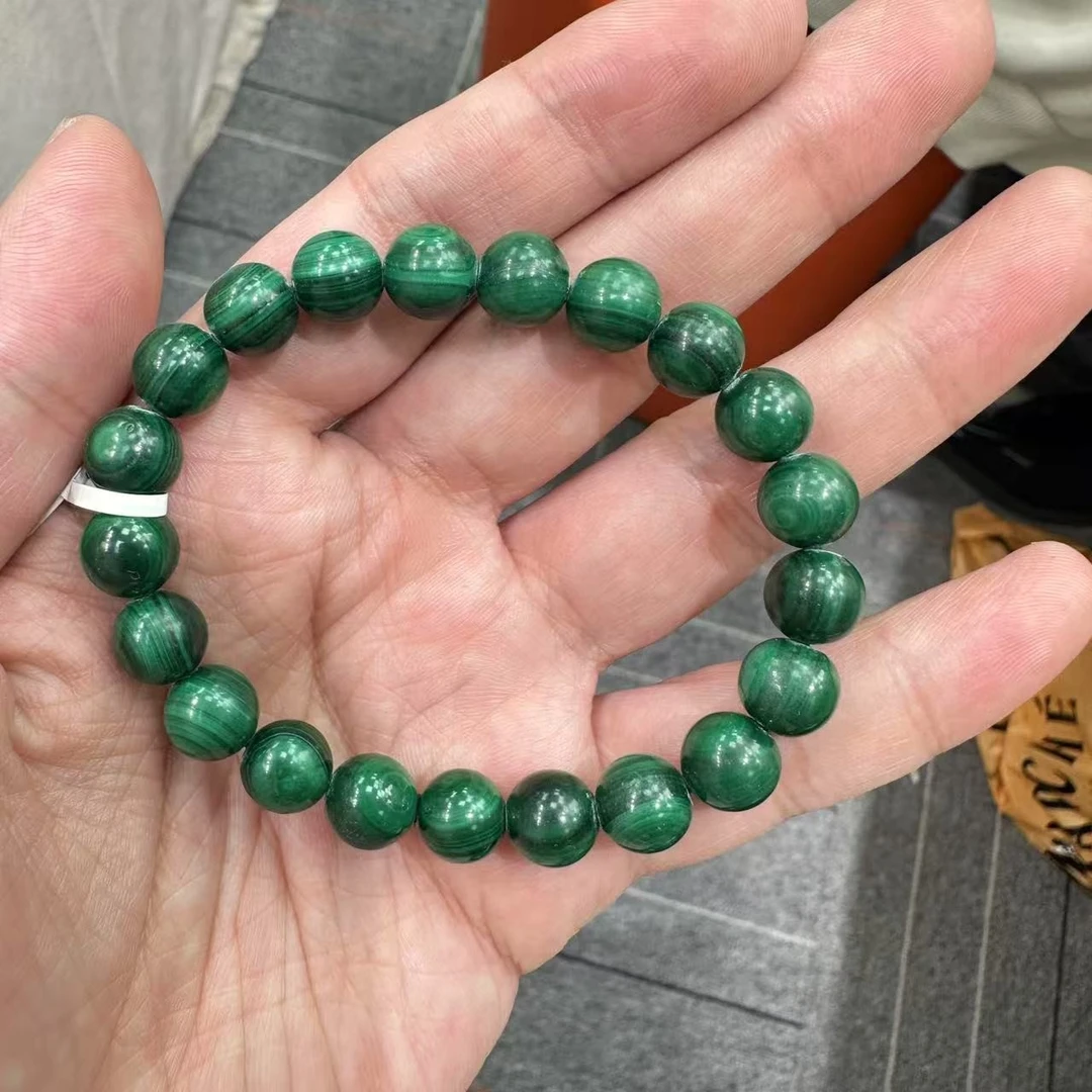 孔雀石单圈手串10-13mm+/多样性发一件