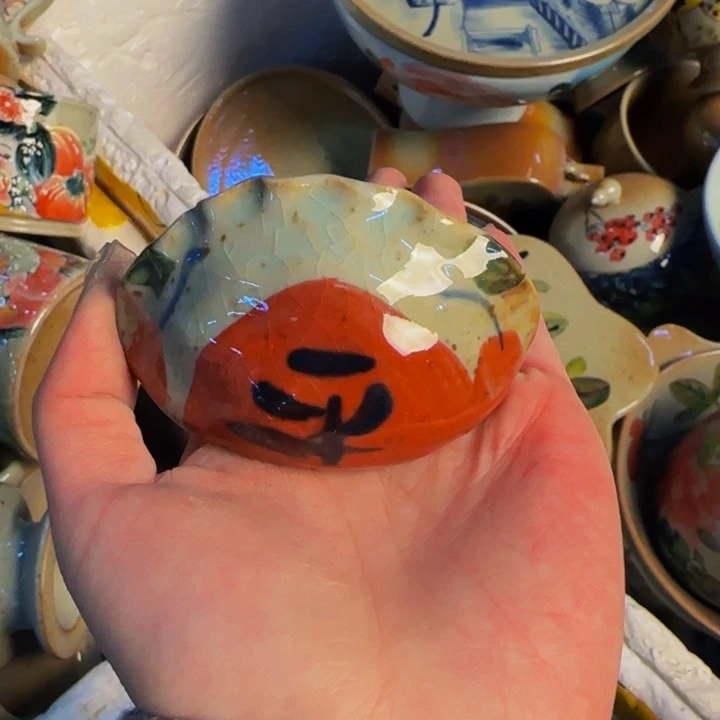 瓷片景德镇陶瓷手工手绘平安