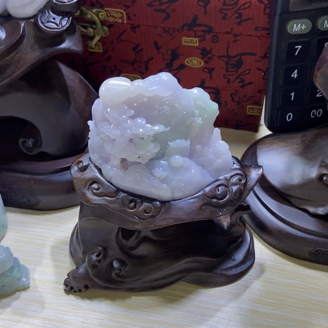 未镶嵌挂件翡翠睿***物好看的翡翠山水