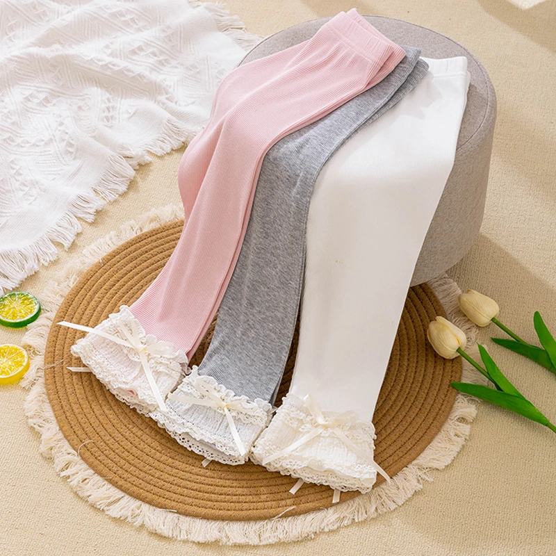 【夏季 长裤】女童打底裤儿童裤子夏季弹力薄款宝宝防蚊裤休闲长裤