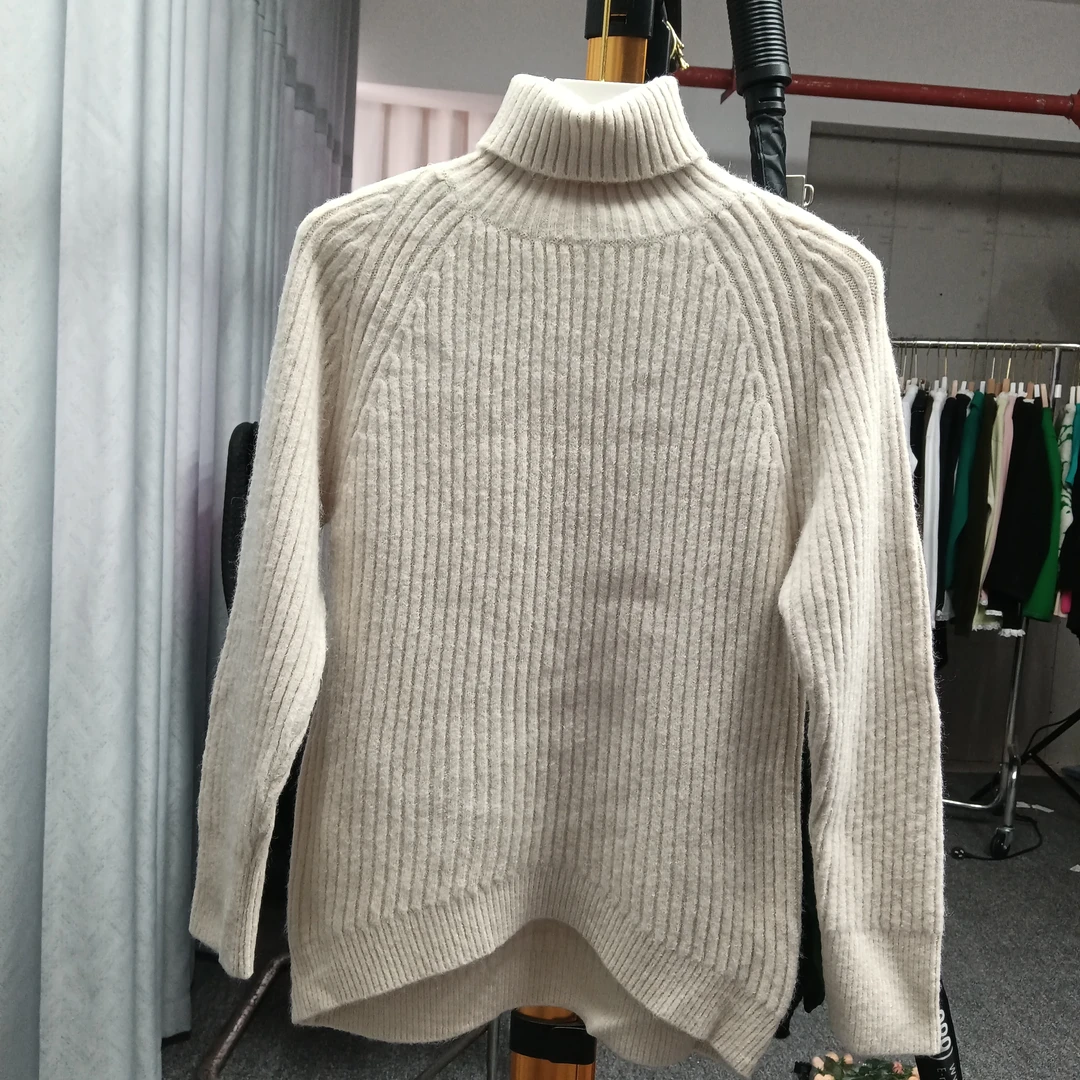 1231高领慵懒风毛衣女秋冬季新款设计感针织上衣