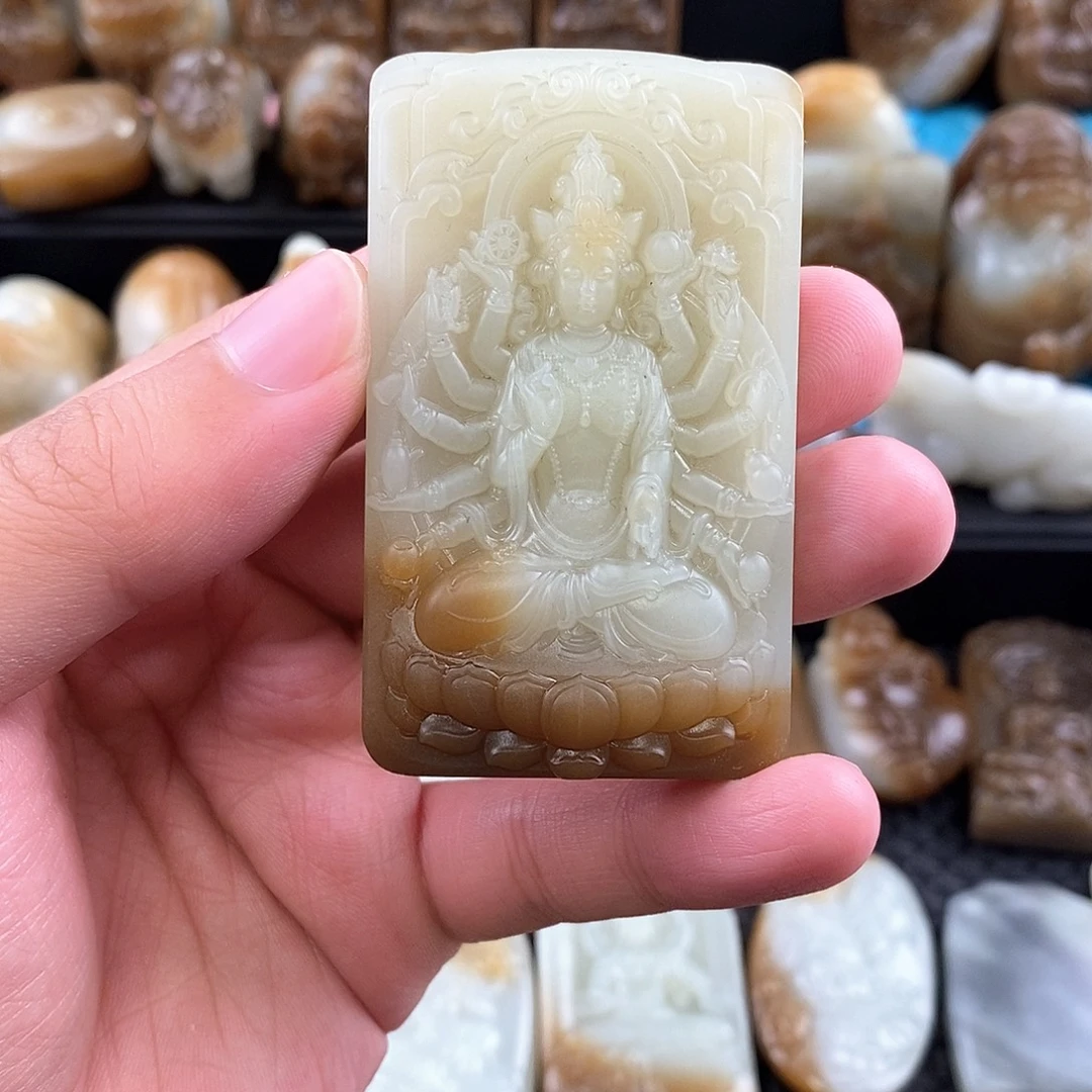 明***好和田玉未镶嵌挂件